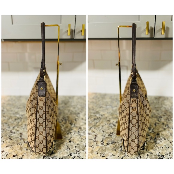 GUCCI Abbey Brown GG Logo D-Ring Bag 💯 AUTHENTIC - Picture 12 of 16